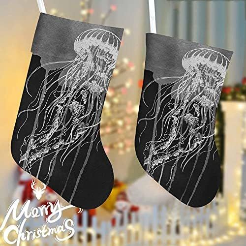  InterestPrint Jellyfish Sea Animal Christmas Home Decorations Fireplace Hanging Stocking 1 Piece