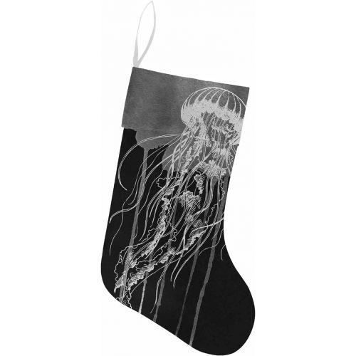  InterestPrint Jellyfish Sea Animal Christmas Home Decorations Fireplace Hanging Stocking 1 Piece