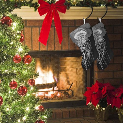  InterestPrint Jellyfish Sea Animal Christmas Home Decorations Fireplace Hanging Stocking 1 Piece