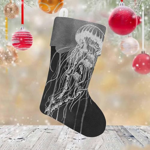  InterestPrint Jellyfish Sea Animal Christmas Home Decorations Fireplace Hanging Stocking 1 Piece