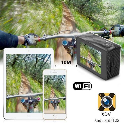  Interesting Ultra 4K Full HD 1080P Weitwinkel-Objektiv Bilddrehzeit Wasserzeichen Wasserdicht 30M DVR DV Cam Tauchen Fahrrad
