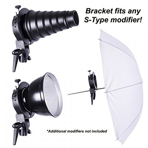  Interfit Photographic STR179 Strobies S-Type Speedlight Bracket & Softbox Kit (Black)