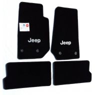 Interior Lloyd Mats Part Compatible with Jeep Wrangler 4 Piece All Weather Carpet Floor Mats with Silver Jeep Logo on Fronts Custom fits 2014-2018 4 Door Model Only