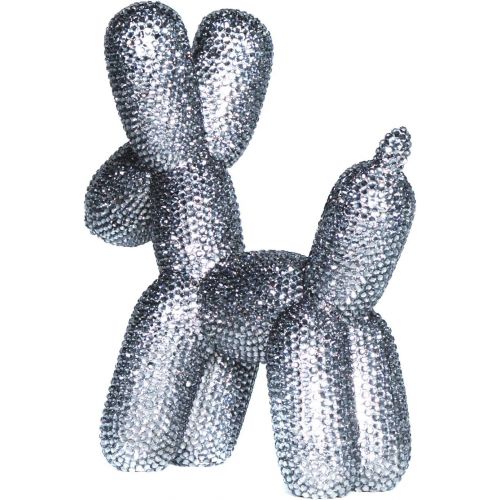  Interior Illusions Plus ii000347 Rhinestone Balloon Dog Bank, Graphite