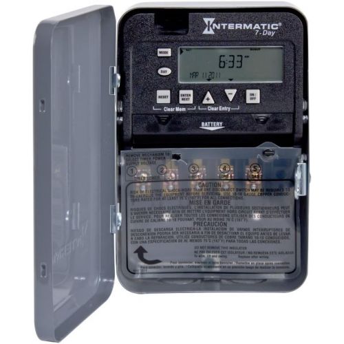  Intermatic ET1715C 7-Day 2030-Amps SPDT Electronic Time Switch, Clock Voltage 120-Volt - 277-Volt NEMA 1