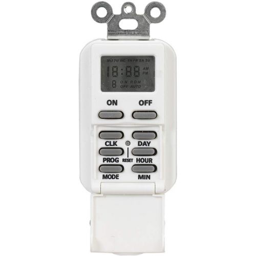  Intermatic EI500WC 7-Day Single-Pole Digital Time Switch, White