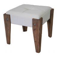 International Caravan Charlotte Rustic Indoor Vanity Stool