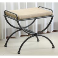 International Caravan Contemporary Upholstered Vanity Stool