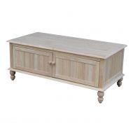 International Concepts OT-20C2 Cottage Coffee Table, Unfinished