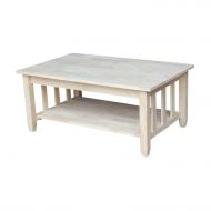 International Concepts BJ6TCL Mission Tall Coffee Table, Unfinished