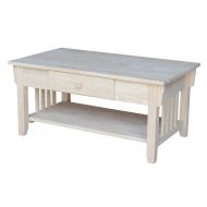 International Concepts OT-61C Mission Coffee Table, Unfinished