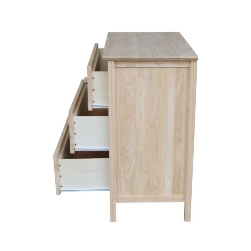  International Concepts Chest with 3 Drawers, Unfinished