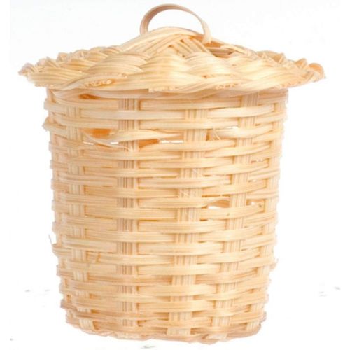  International Miniatures by Classics International Miniatures Dollhouse Miniature Wicker Laundry Hamper