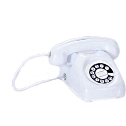  International Miniatures by Classics Dollhouse Miniature White Telephone