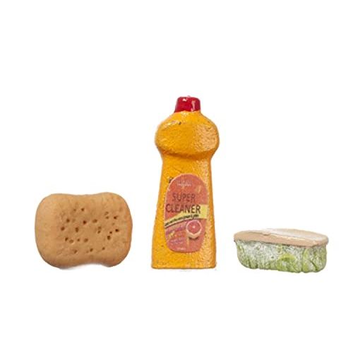  International Miniatures by Classics Dollhouse Miniature Set of 3 Cleaning Supplies