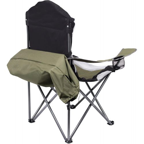  Internets Best Padded Camping Folding Chair - Outdoor - Sports - Cup Holder - Comfortable - Carry Bag - Beach - Quad