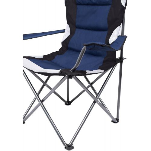  Internets Best Padded Camping Folding Chair - Outdoor - Sports - Cup Holder - Comfortable - Carry Bag - Beach - Quad