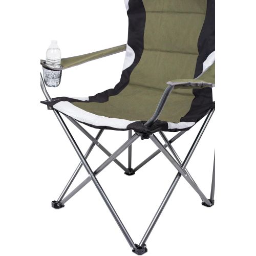  Internets Best Padded Camping Folding Chair - Outdoor - Sports - Cup Holder - Comfortable - Carry Bag - Beach - Quad