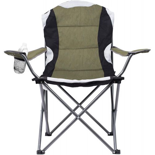  Internets Best Padded Camping Folding Chair - Outdoor - Sports - Cup Holder - Comfortable - Carry Bag - Beach - Quad