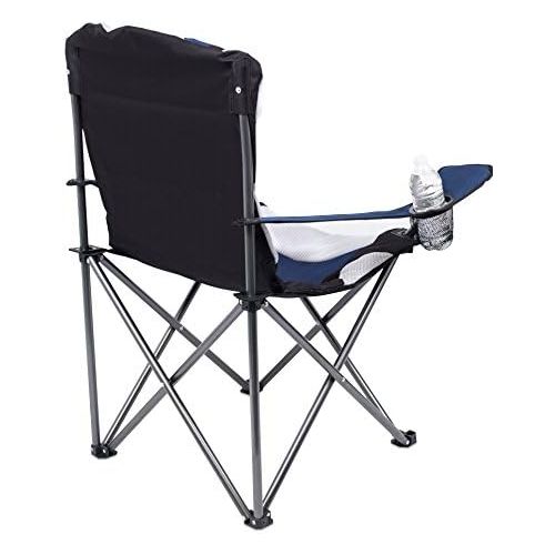  Internets Best Padded Camping Folding Chair - Outdoor - Sports - Cup Holder - Comfortable - Carry Bag - Beach - Quad