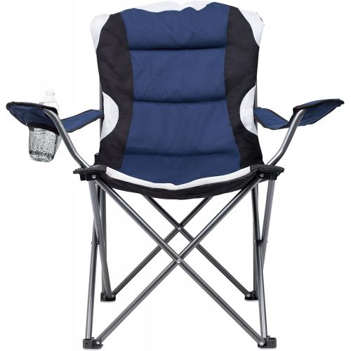  Internets Best Padded Camping Folding Chair - Outdoor - Sports - Cup Holder - Comfortable - Carry Bag - Beach - Quad