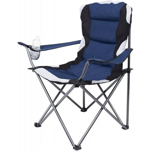  Internets Best Padded Camping Folding Chair - Outdoor - Sports - Cup Holder - Comfortable - Carry Bag - Beach - Quad