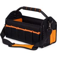 [아마존베스트]Internets Best BIRDROCK Home Open Top Electricians Tool Bag - Stiff Frame Tote Tool Box - 16 Pocket Utility Tool Bin - 17 Inch