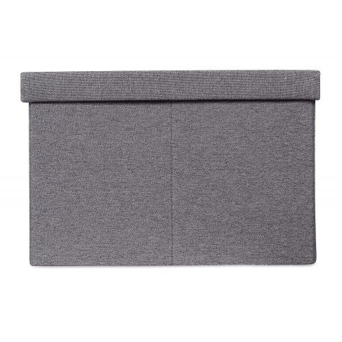  Internets Best Collapsible File Storage Organizer - Decorative Linen Filing & Storage Office Box - Letter/Legal - Charcoal - 4 Pack