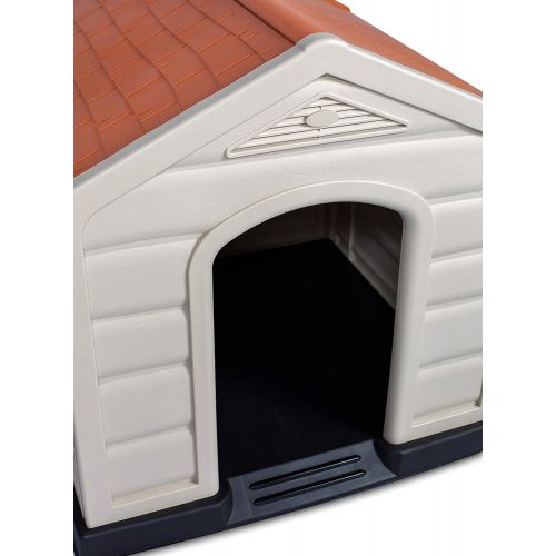  Internets Best Internet’s Best Outdoor Dog House | Comfortable Cool Shelter | Durable Plastic Design | Home Kennel | Indoor or Outdoor Use