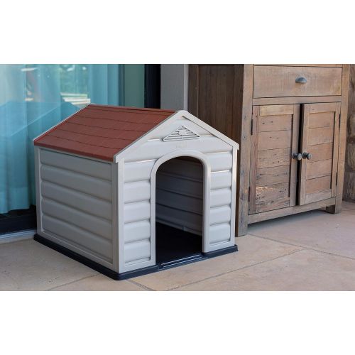  Internets Best Internet’s Best Outdoor Dog House | Comfortable Cool Shelter | Durable Plastic Design | Home Kennel | Indoor or Outdoor Use