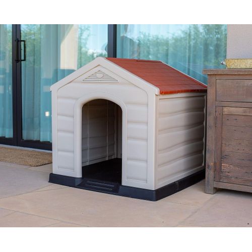  Internets Best Internet’s Best Outdoor Dog House | Comfortable Cool Shelter | Durable Plastic Design | Home Kennel | Indoor or Outdoor Use