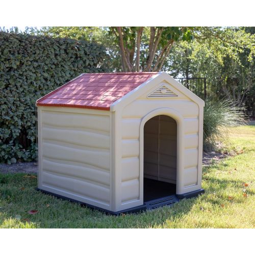  Internets Best Internet’s Best Outdoor Dog House | Comfortable Cool Shelter | Durable Plastic Design | Home Kennel | Indoor or Outdoor Use
