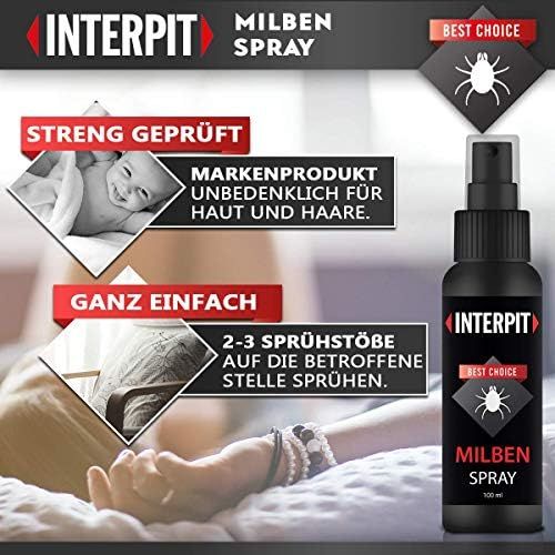  [아마존베스트]Interpit Anti-Mite Spray, Highly Effective and Perfect Dust Mite Protection for Furniture and Mattresses, Long Term Protection, Pest-Free, Anti-Spider Mite, 6-Month Protection