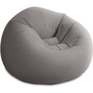 Intex 68579EP Inflatable 42L x 41W x 27H Inch Contoured Beanless Bag Lounge Chair, Gray