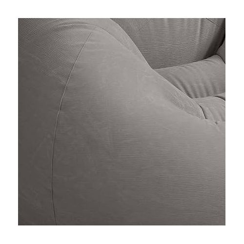 인텍스 Intex 68579EP Beanless Bag Inflatable Lounge Chair: Corduroy Textured Flocking - Durable Vinyl - Folds Compactly - 220lb Weight Capacity - 45