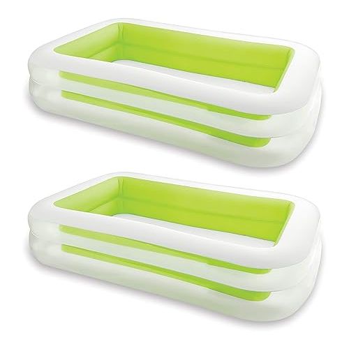 인텍스 Intex Swim Center 103in x 69in x 22in Outdoor Inflatable Swimming Pool (2 Pack)