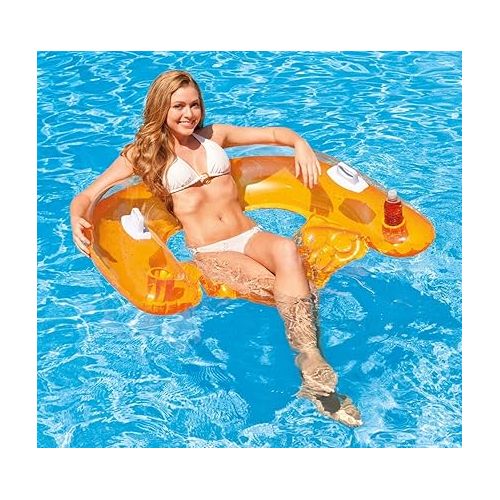 인텍스 INTEX Sit 'n Float Classic Inflatable Raft Swimming Pool Lounge - (Set of 2)(Colors May Vary)