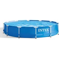 Intex 28211EH 12 Foot x 30 Inch Metal Frame Round 6 Person Outdoor Above Ground Swimming Pool Set with Filter Pump and Type A Filter Cartridge