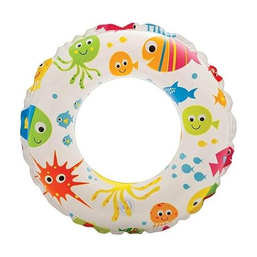 인텍스 Intex Inflatable 20-Inch Lively Ocean Friends Print Kids Tube Swim Ring (3 Pack)