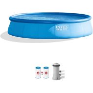 INTEX 28131EH Easy Set Inflatable Swimming Pool Set: 12ft x 30in - Includes 530 GPH Cartridge Filter Pump - Puncture-Resistant Material - 1485 Gallon Capacity - 23in Water Depth