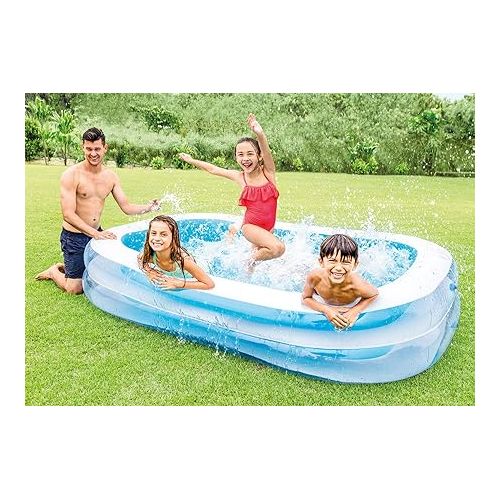 인텍스 Intex Swim Center 198 Gallon Inflatable Family Swimming Pool, Blue (6 Pack)