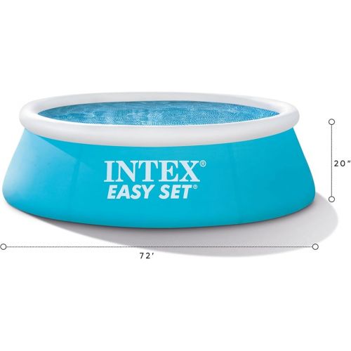 인텍스 INTEX 28101EH Easy Set Inflatable Swimming Pool: 6ft x 20in - Puncture-Resistant Material - Quick Inflation - 232 Gallon Capacity - 16in Water Depth