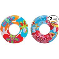 INTEX Groovy Color Inflatable Flower Transparent Tube Raft (Set of 2) | 58263EP - Colors may vary