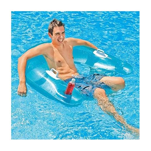 인텍스 Intex Sit 'N Float Inflatable Lounges Gift Set Bundle - 2 Pack, 60
