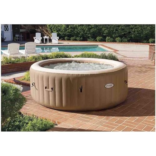 인텍스 INTEX 28425E PureSpa Bubble Massage, Inflatable Spa Set, Tan, 4-Person