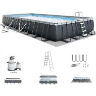 INTEX 26373EH Ultra XTR Deluxe Rectangular Above Ground Swimming Pool Set: 32ft x 16ft x 52in ? Includes 2800 GPH Sand Filter Pump ? SuperTough Puncture/Rust Resistant ? Easy to Assemble
