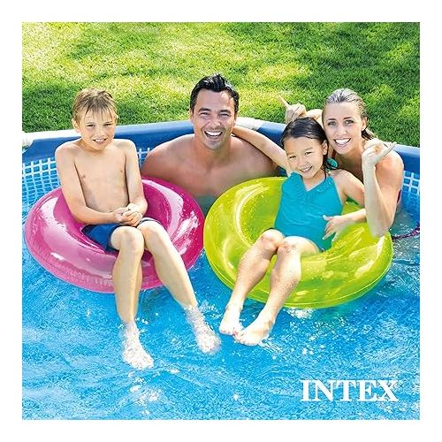 인텍스 INTEX 28201EH Metal Frame above Ground Swimming Pool Set: 10ft x 30in - includes 330 GPH Cartridge Filter Pump - Puncture-Resistant Material - Rust Resistant - 1185 Gallon Capacity