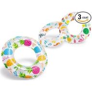 Intex Lively Print Swim Rings, Pack of 3, Assorted Swim Tubes for Pool, River or Lake