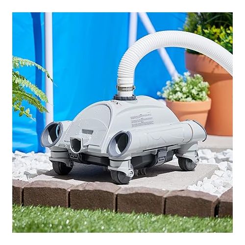 인텍스 Intex 28001E above Ground Pool Automatic Pool Cleaner Pressure Side Vacuum Cleaner with 24 Foot 7 Inch Hose for Intex Pools Only w/a 1.5 Inch Fitting