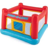 Intex Inflatable Jump-O-Lene Indoor or Outdoor Playhouse Trampoline Bounce Castle House with Crawl-Thru Door and Net for Kids Ages 3-6